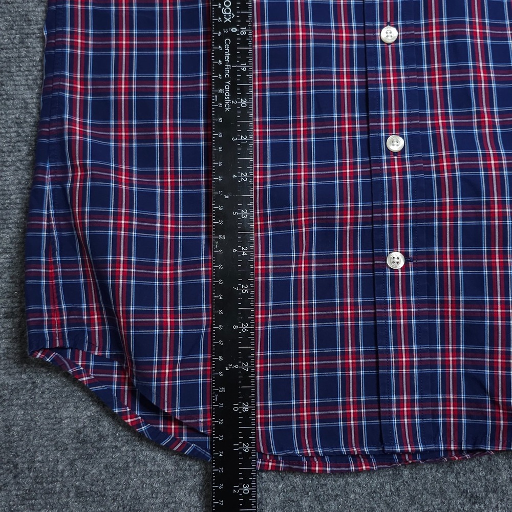 Vineyard Vines Dress Shirt Men's Small Blue Red Plaid Slim Fit Tucker Cotton - Picture 10 of 10